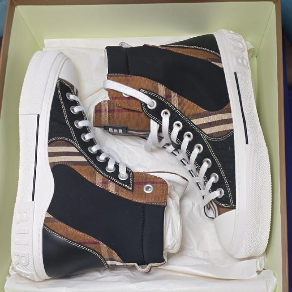 Burberry Vintage Check High-Top Sneakers Mens 11/44